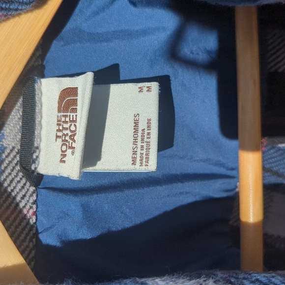 Men's The North Face Blue Plaid Shirt Jacket - Size Medium Excellent Condition - Picture 2 of 9